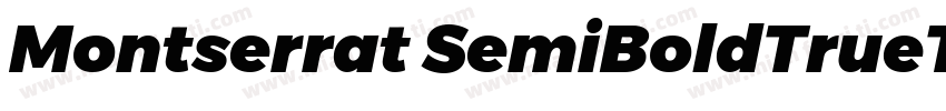 Montserrat SemiBoldTrueType字体转换